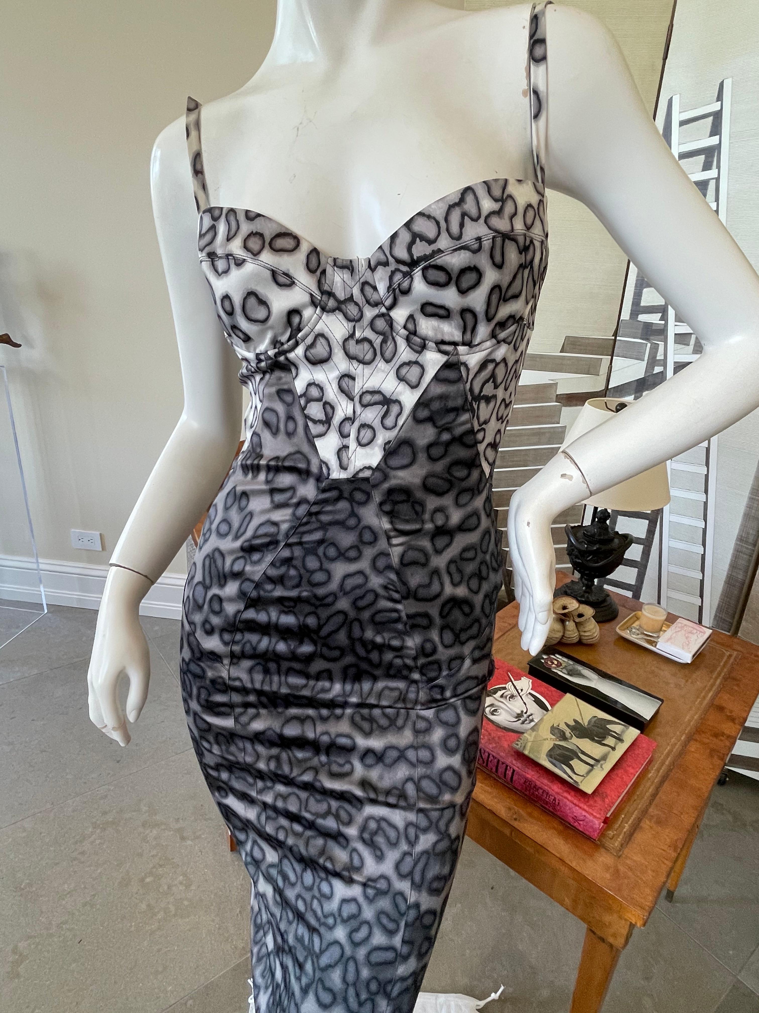 Roberto Cavalli Just Cavalli Leopard Print Corset Dress w Underwire Bra
Size 40
Bust 35