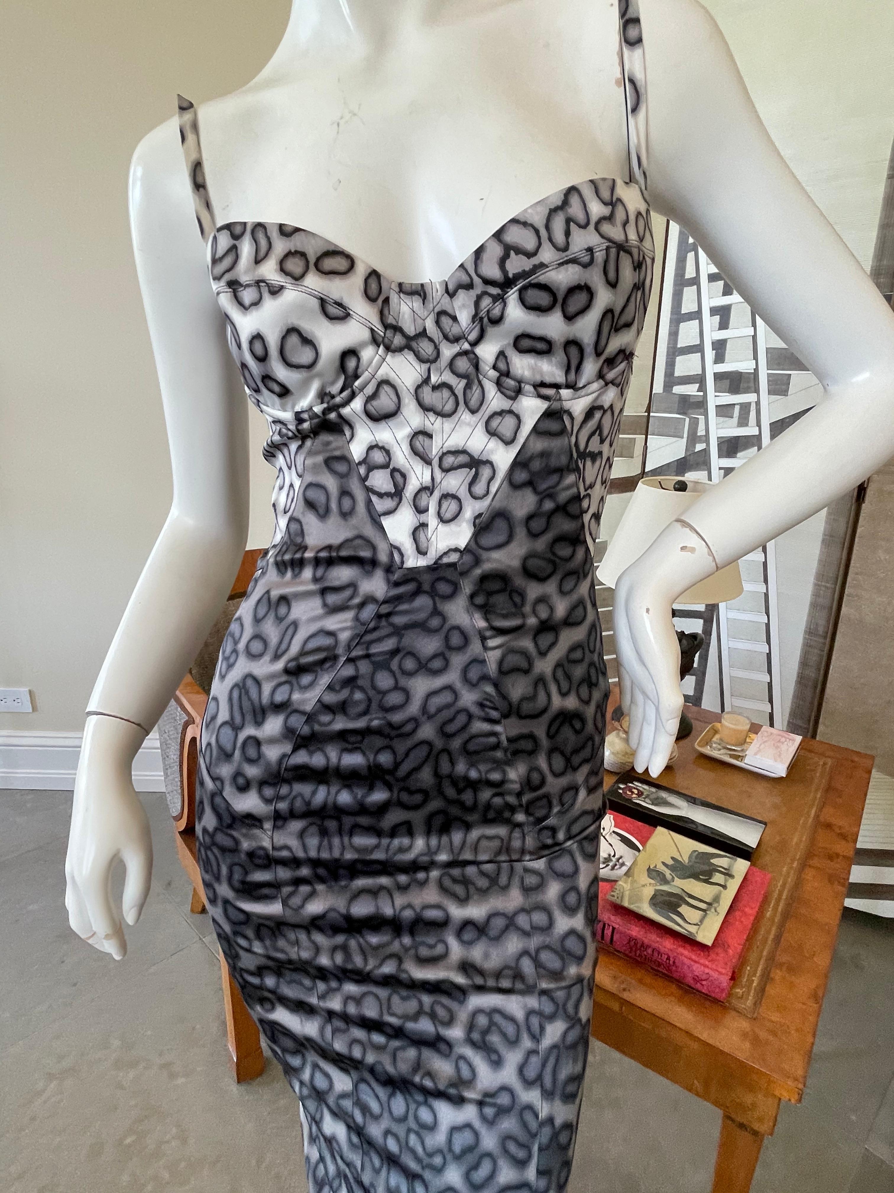 leopard corset dress