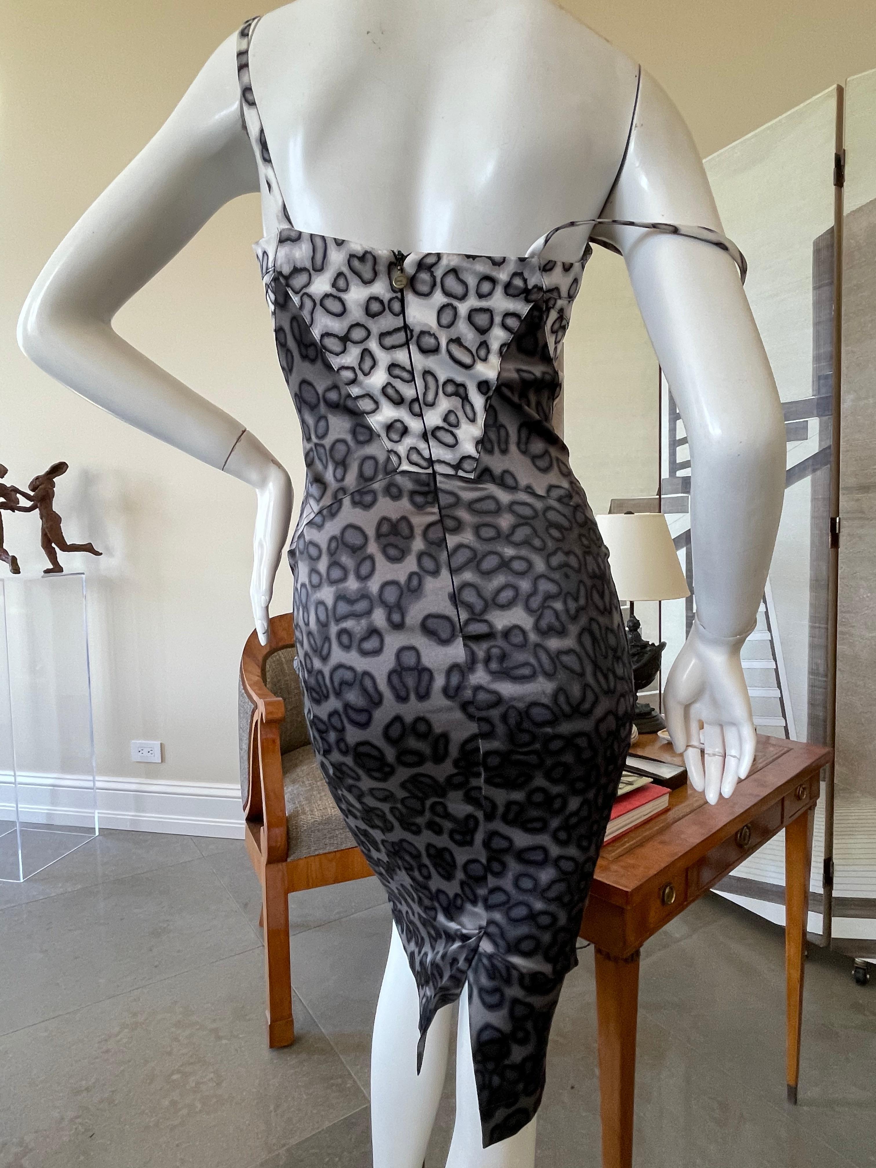 Women's or Men's Roberto Cavalli Just Cavalli Leopard Print Corset Dress w Underwire Bra For Sale