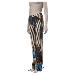 Roberto Cavalli - Just Cavalli line Abstract brown and turquoise pants