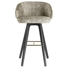 Tabouret de bar Key West du 21e siècle en tissu par Roberto Cavalli Home Interiors