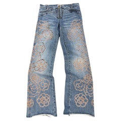 Roberto Cavalli laser cut jeans