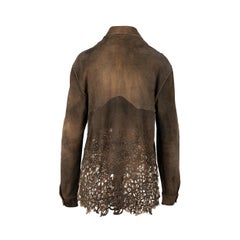 Roberto Cavalli Laser-Cut Leather Shirt