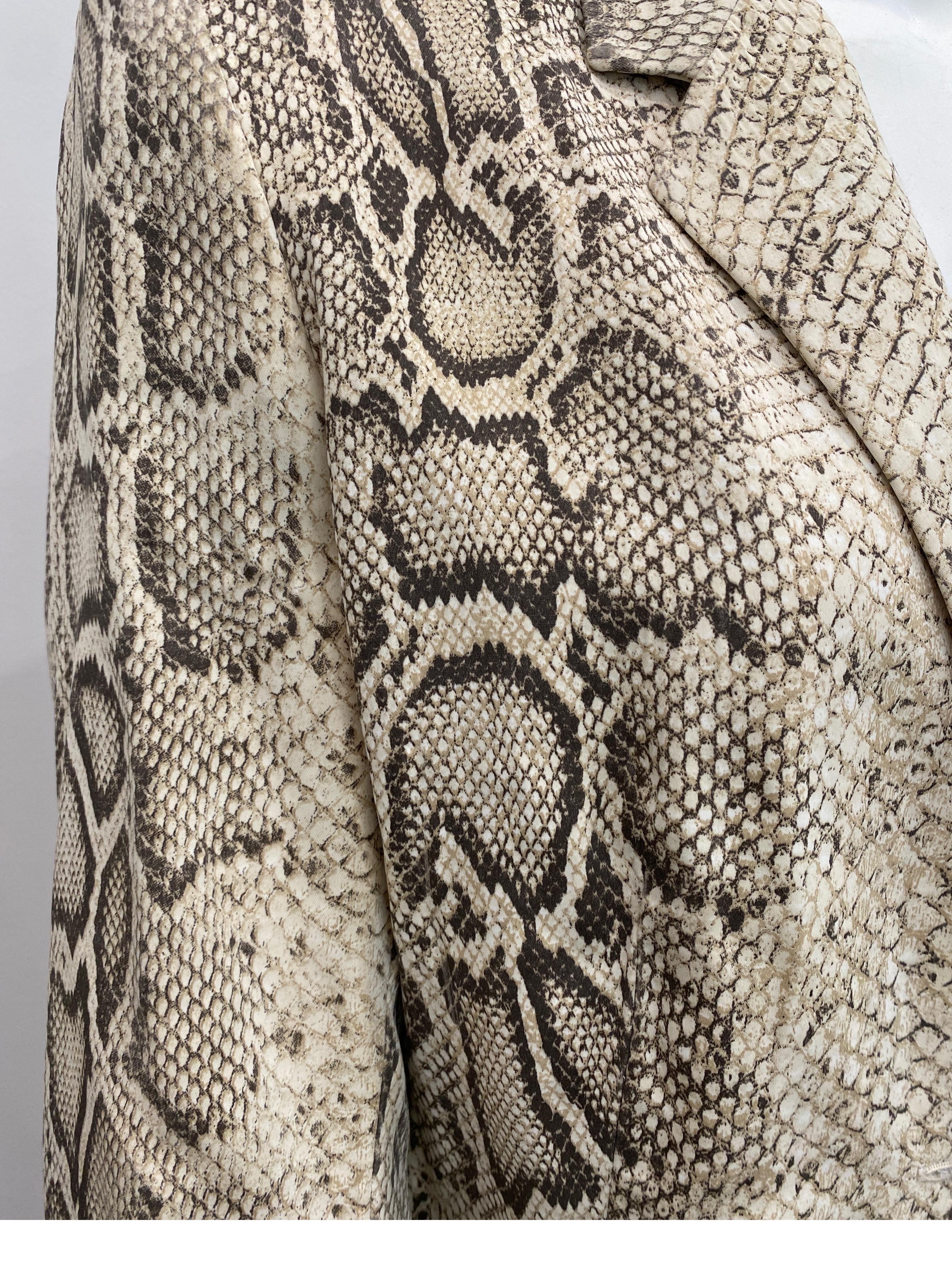 Roberto Cavalli Late 1990's Python Print Jacket - Size Medium In Good Condition In West Palm Beach, FL