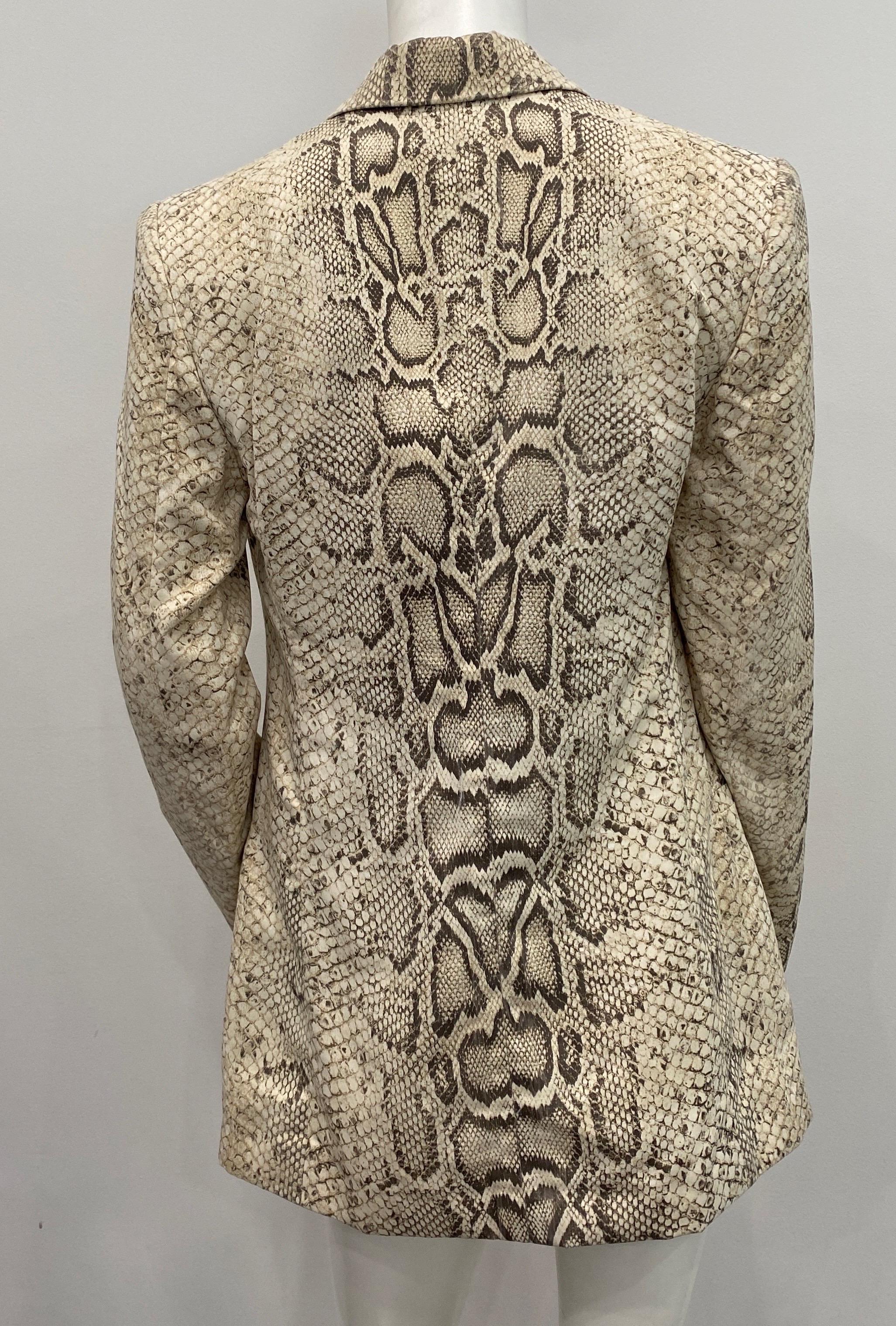 Roberto Cavalli Late 1990's Python Print Jacket - Size Medium 2