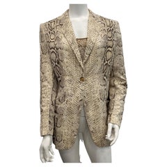 Roberto Cavalli Ende 1990er Jahre Jacke mit Python-Druck - Größe Medium