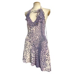 Roberto Cavalli - Vestito con stampa animalier color lavanda, primavera/estate 2000