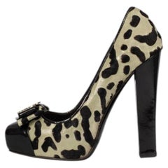Zapatos de tacón grueso de piel de Roberto Cavalli, talla 37