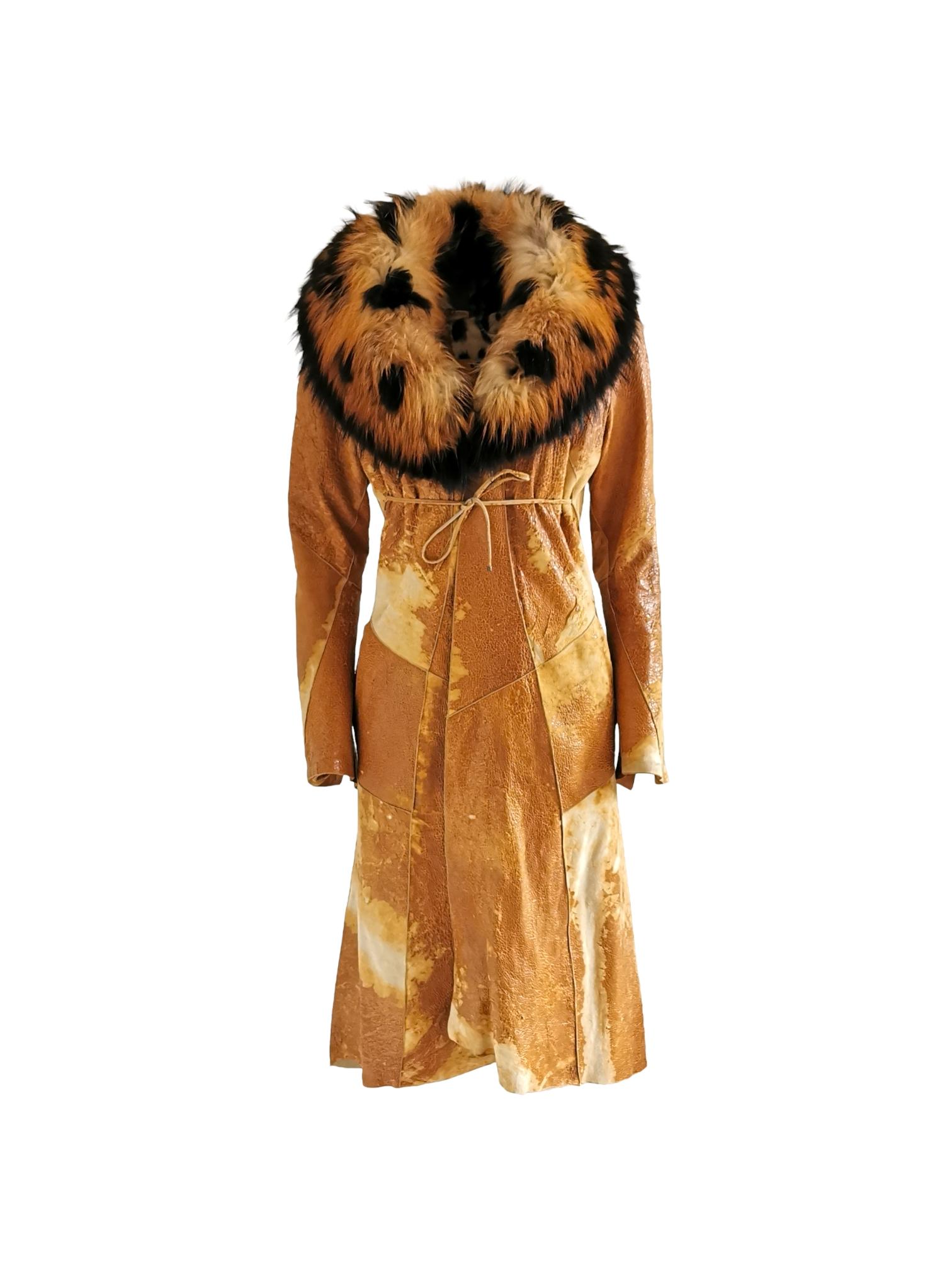 Roberto Cavalli leather coat, FW 2002 For Sale 1