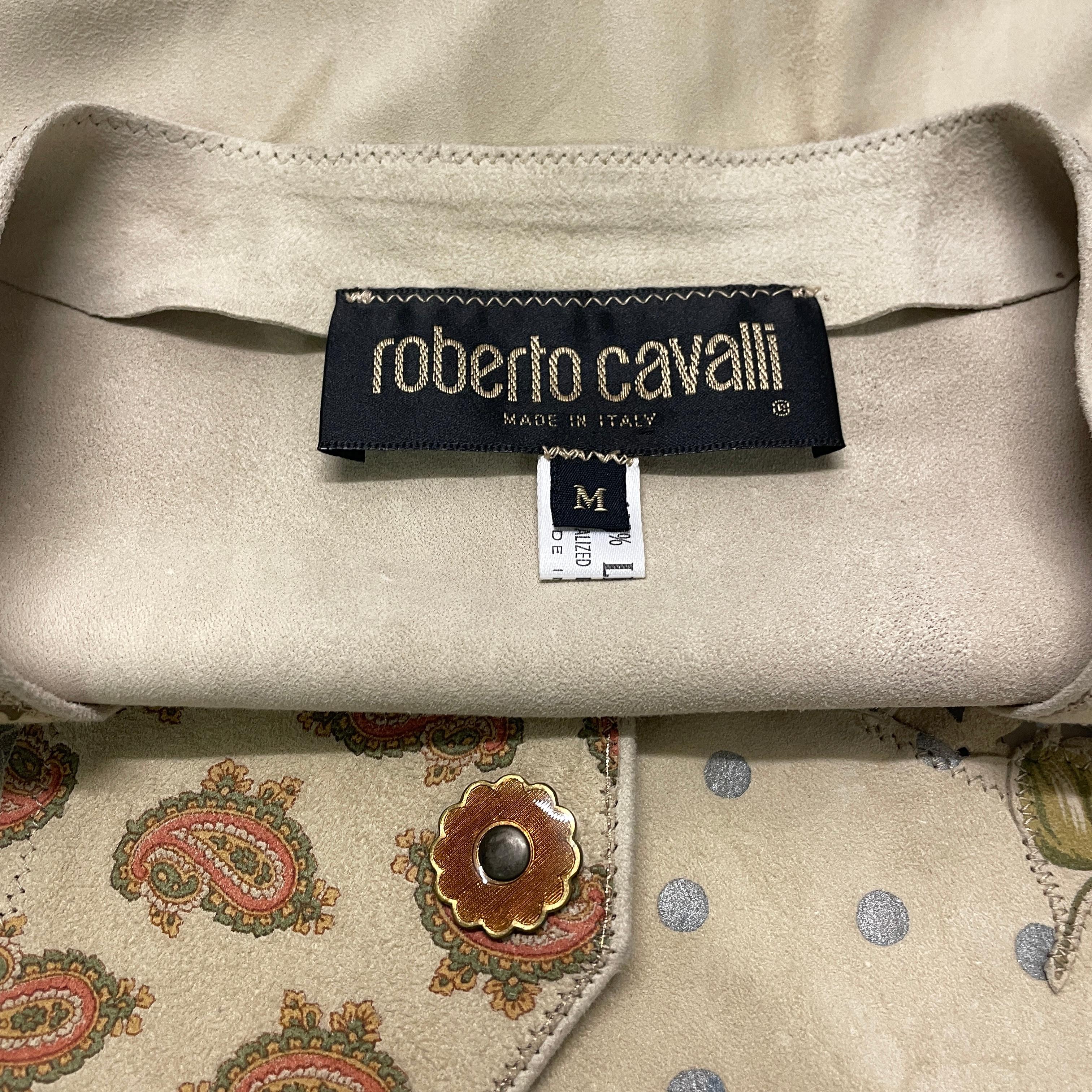 Roberto Cavalli Gilet en cuir S/S 1994 en vente 3