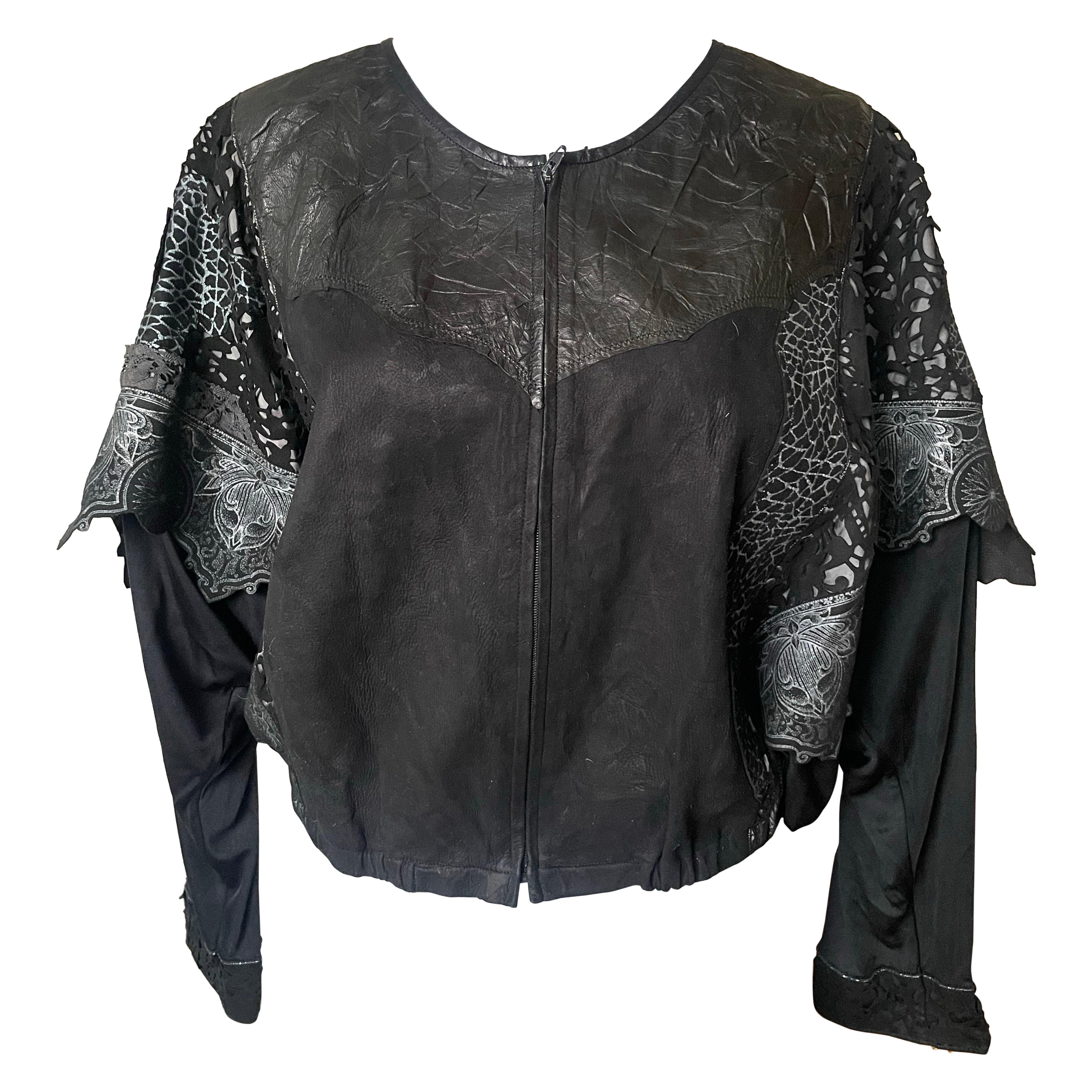 ROBERTO CAVALLI leather jacket For Sale