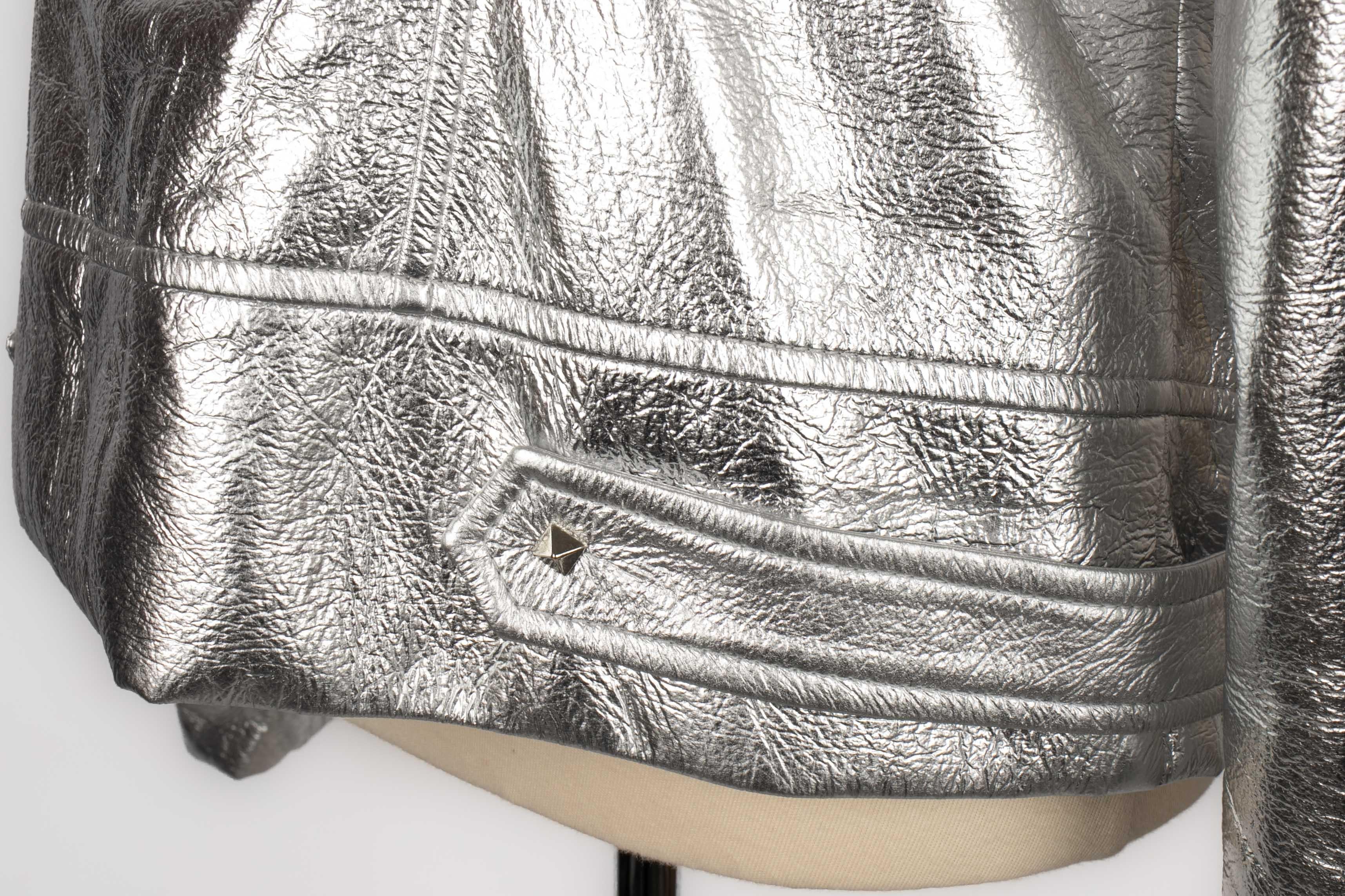 Roberto Cavalli leather jewelry jacket For Sale 7