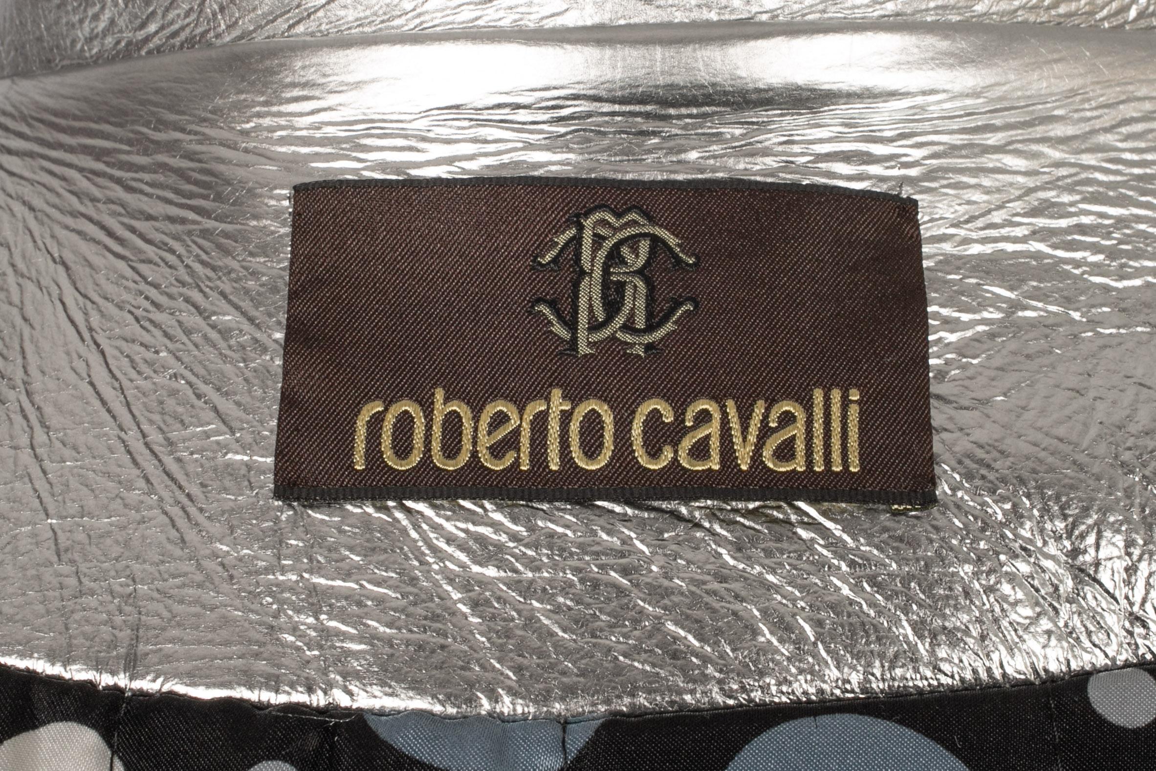Roberto Cavalli leather jewelry jacket For Sale 8