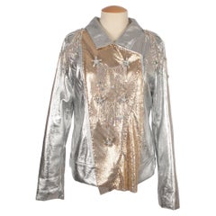 Roberto Cavalli leather jewelry jacket