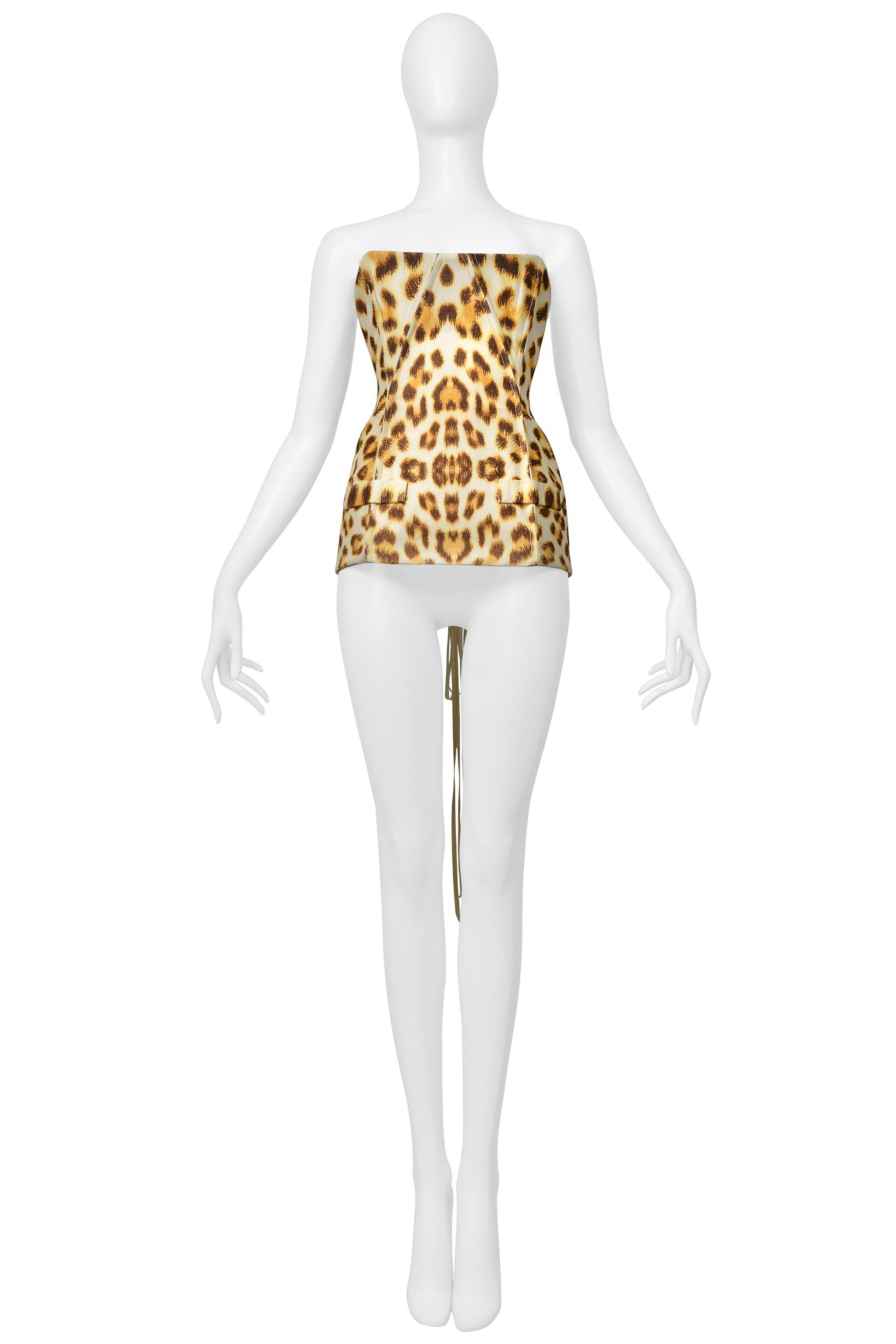 Roberto Cavalli Leoparden-Korsett mit Boning & Laces F/S 2007 im Zustand „Gut“ in Los Angeles, CA