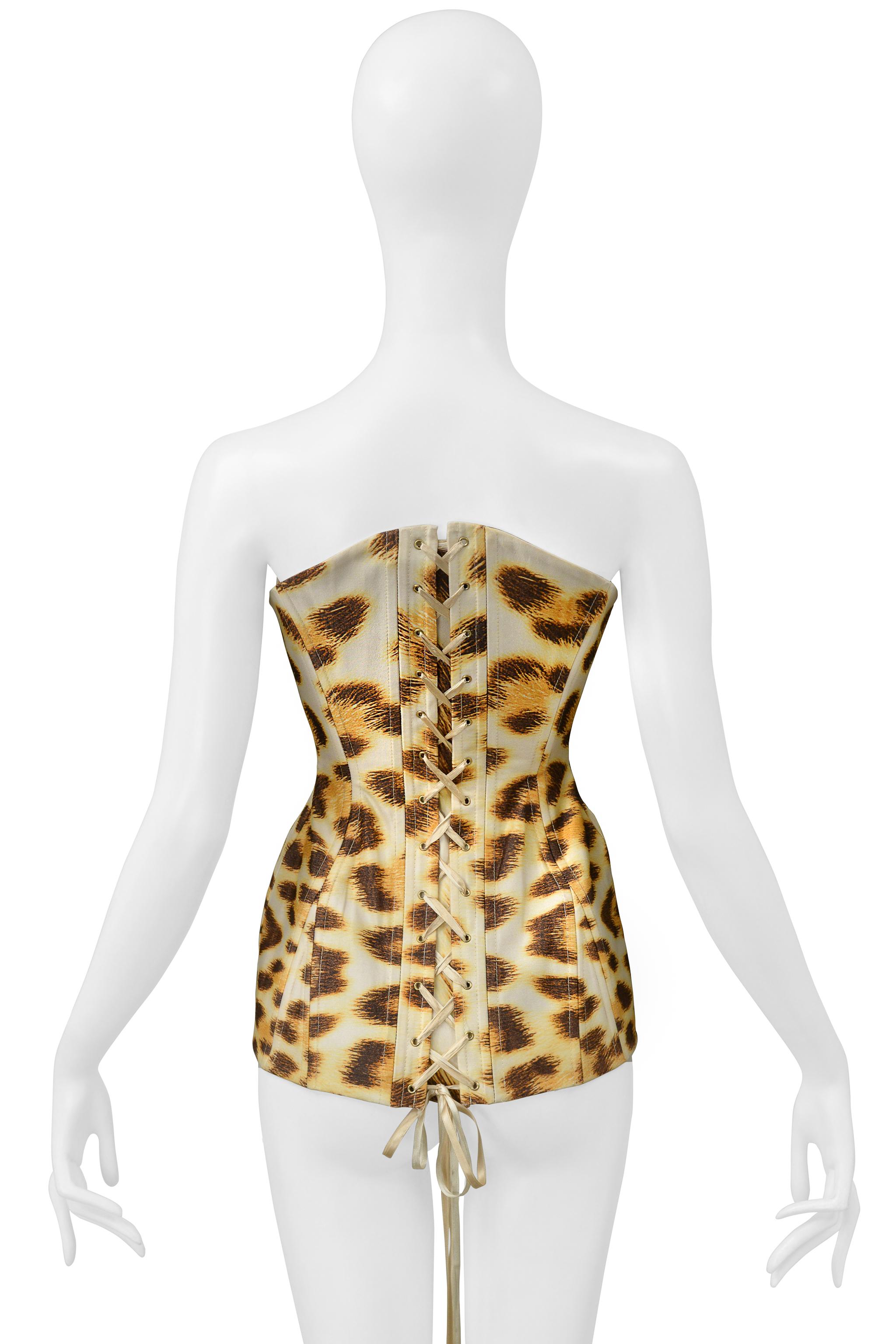Roberto Cavalli Leoparden-Korsett mit Boning & Laces F/S 2007 Damen
