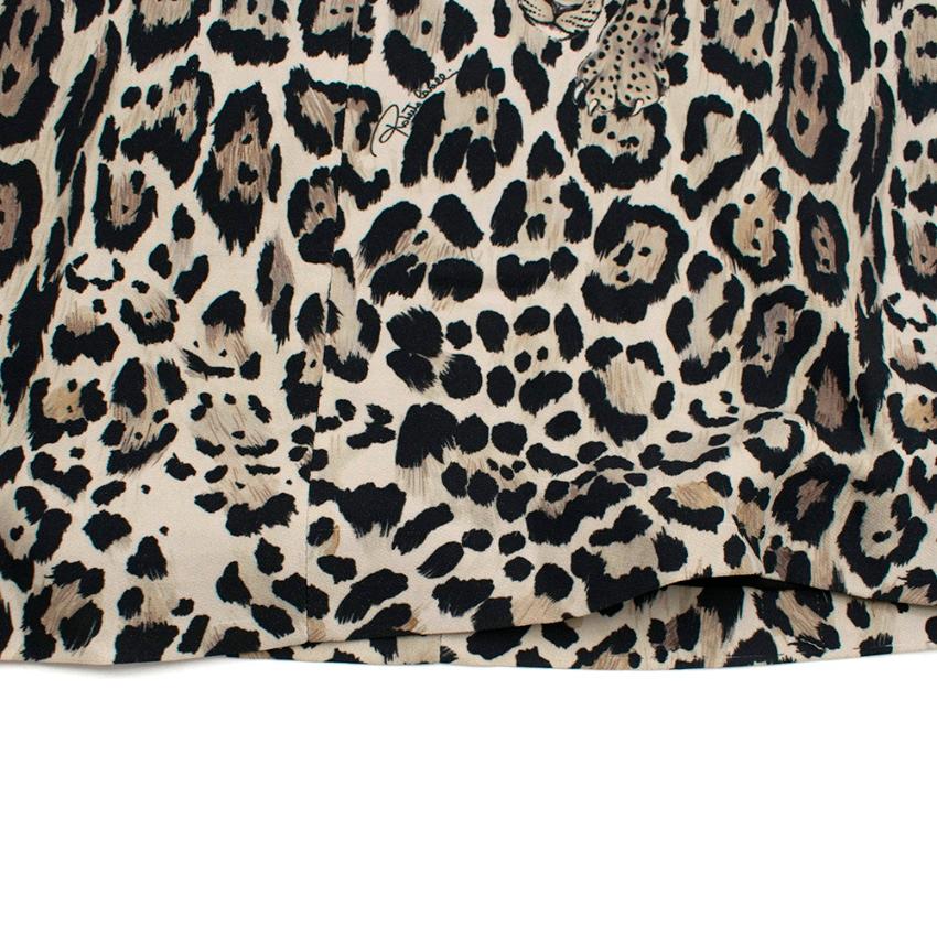 Roberto Cavalli Leopard Face Print Dress - Size US 4 In New Condition For Sale In London, GB