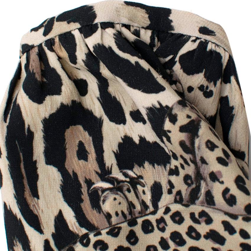 Roberto Cavalli Leopard Face Print Dress - Size US 4 For Sale 1