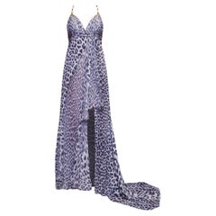 ROBERTO CAVALLI LEOPARD LONG GOWN Dress IT 42