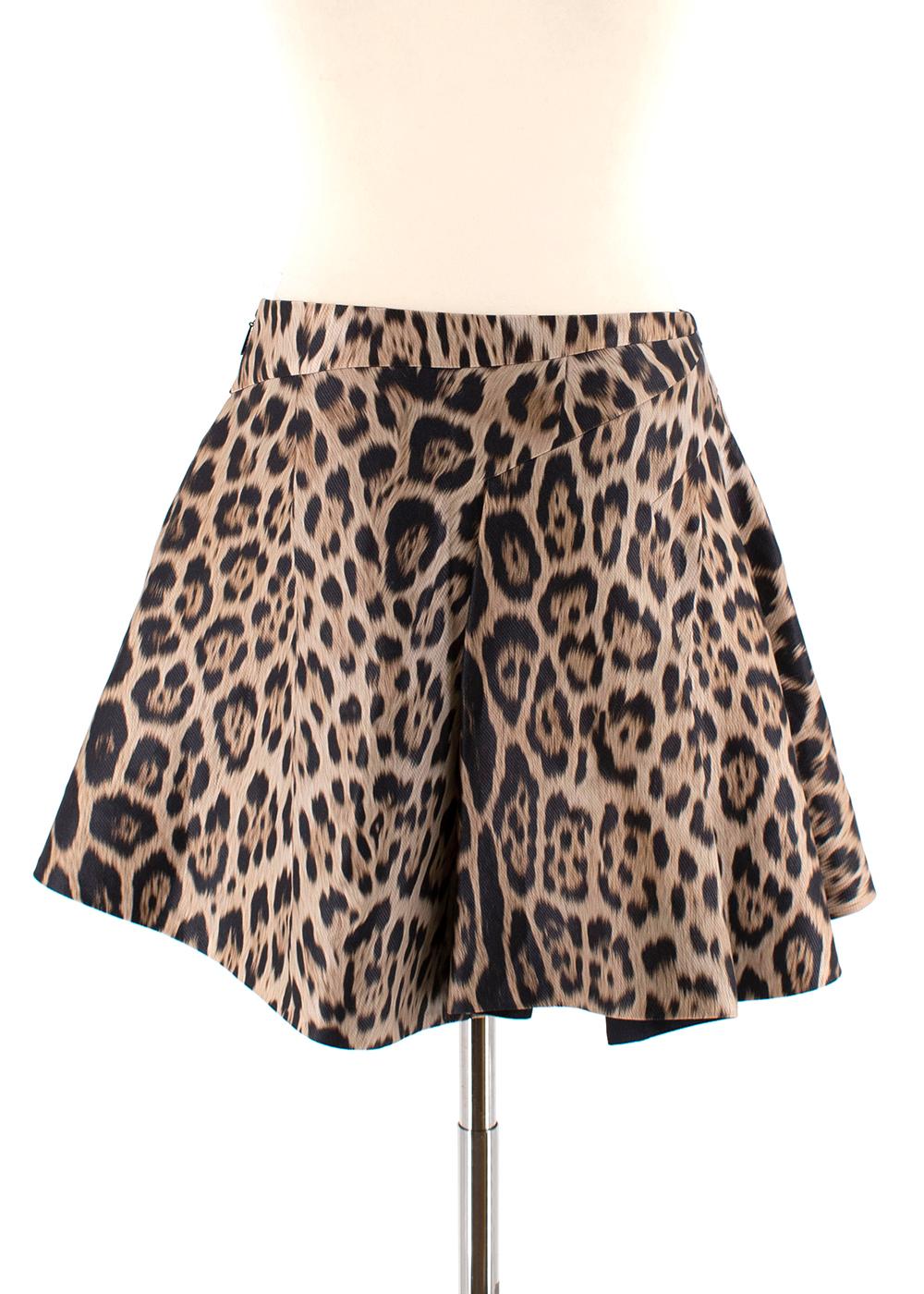 a line leopard skirt