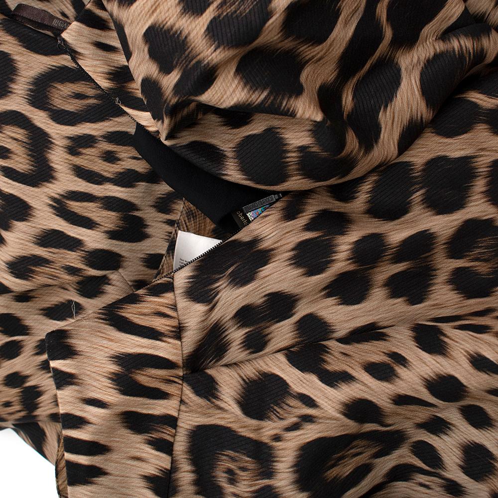 Brown Roberto Cavalli Leopard Print A-Line Mini Skirt - Size US 0-2 For Sale
