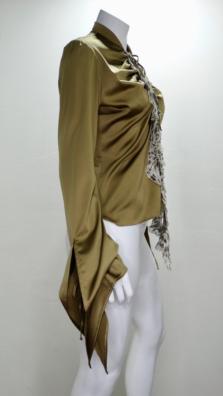Roberto Cavalli Brown Round Neck Leopard Women Top Blouse
