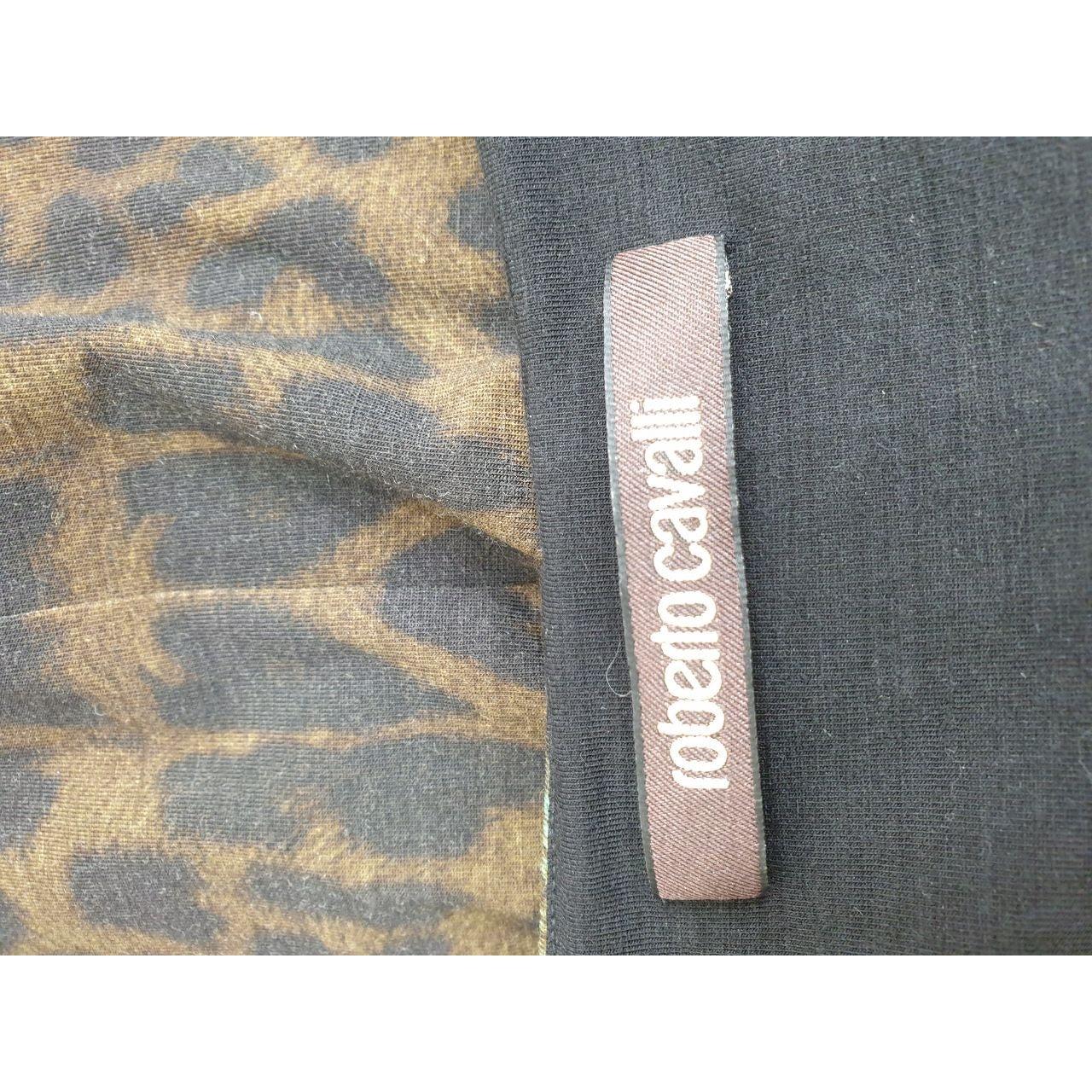 Robe en imprimé léopard Roberto Cavalli - Taille 44 (US 8) Pour femmes en vente