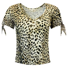 Roberto Cavalli Leopard Print Modal Top