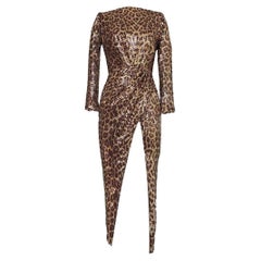 Roberto Cavalli Leopard Print Sequin Dress F/W 2007 Size 38IT