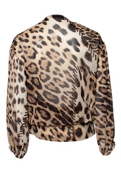 Roberto Cavalli, Leopard printed sheer top