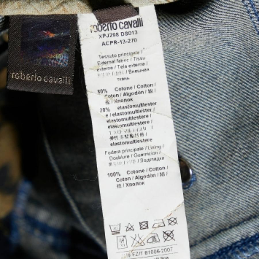 Roberto Cavalli Vaqueros pitillo desteñidos azul claro M Gris en venta