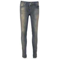 Roberto Cavalli Light Blue Faded Denim Skinny Jeans M