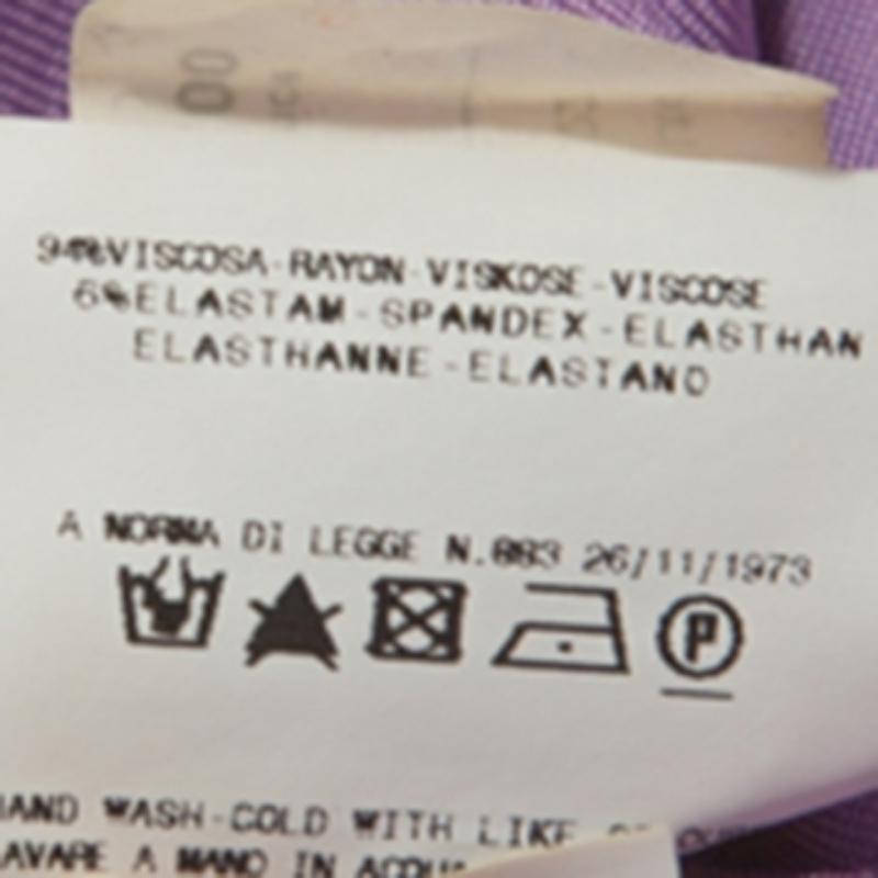 Haut à col bénitier Roberto Cavalli en jersey lilas orné du logo S Pour femmes en vente