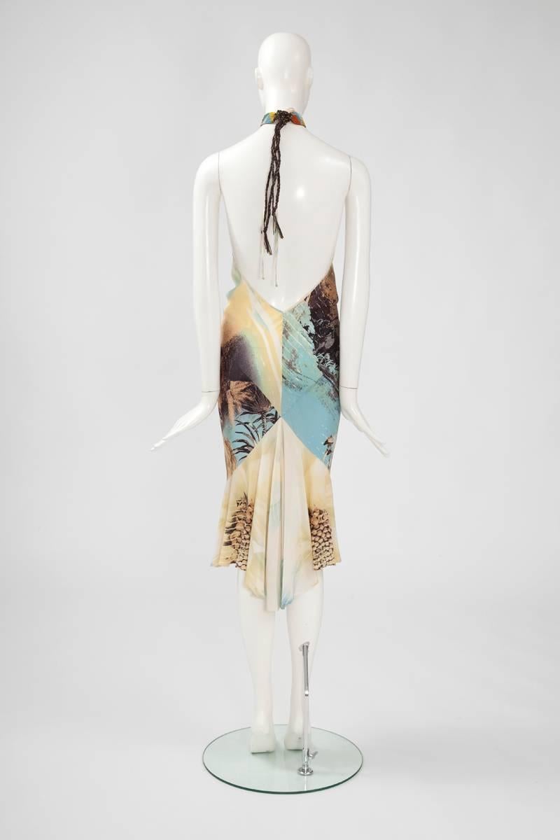 Women's Roberto Cavalli Lion Print Slip Silk Dress, Spring-Summer 2002