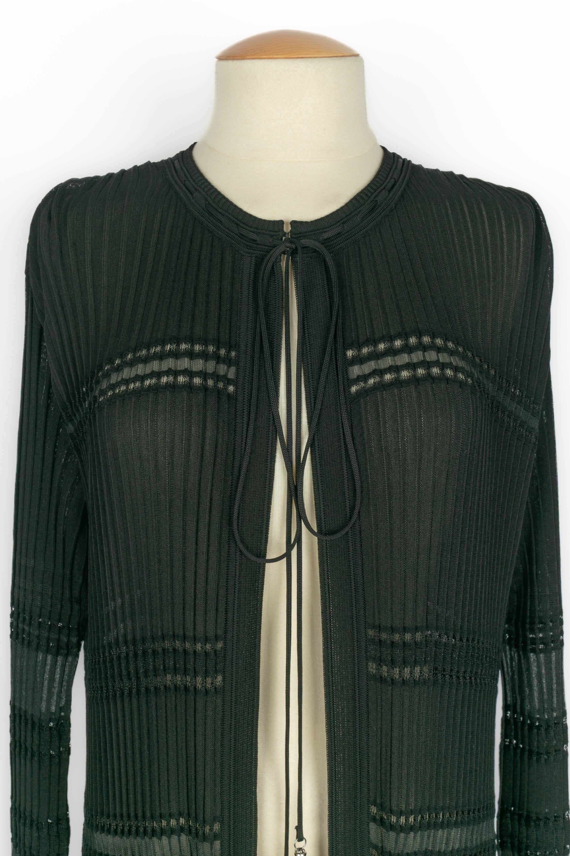 Roberto Cavalli lange schwarze Strickjacke Frühjahr 2015 (Schwarz) im Angebot