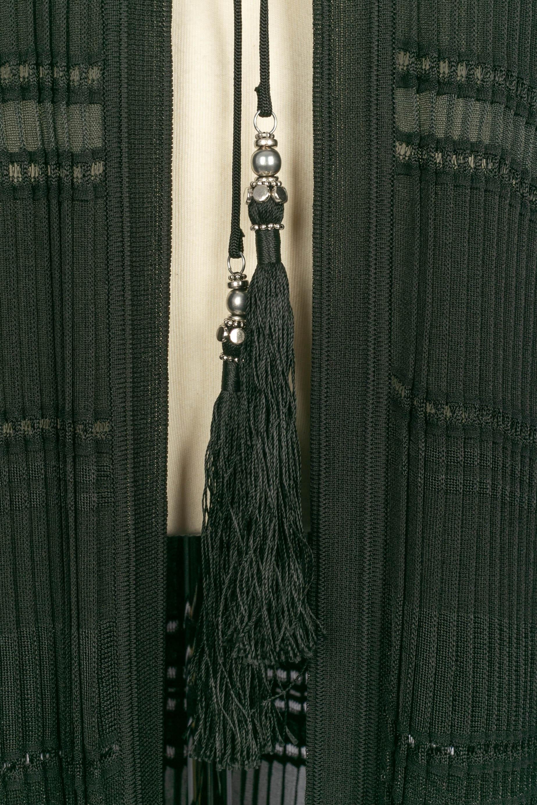 Roberto Cavalli lange schwarze Strickjacke Frühjahr 2015 im Zustand „Hervorragend“ im Angebot in SAINT-OUEN-SUR-SEINE, FR