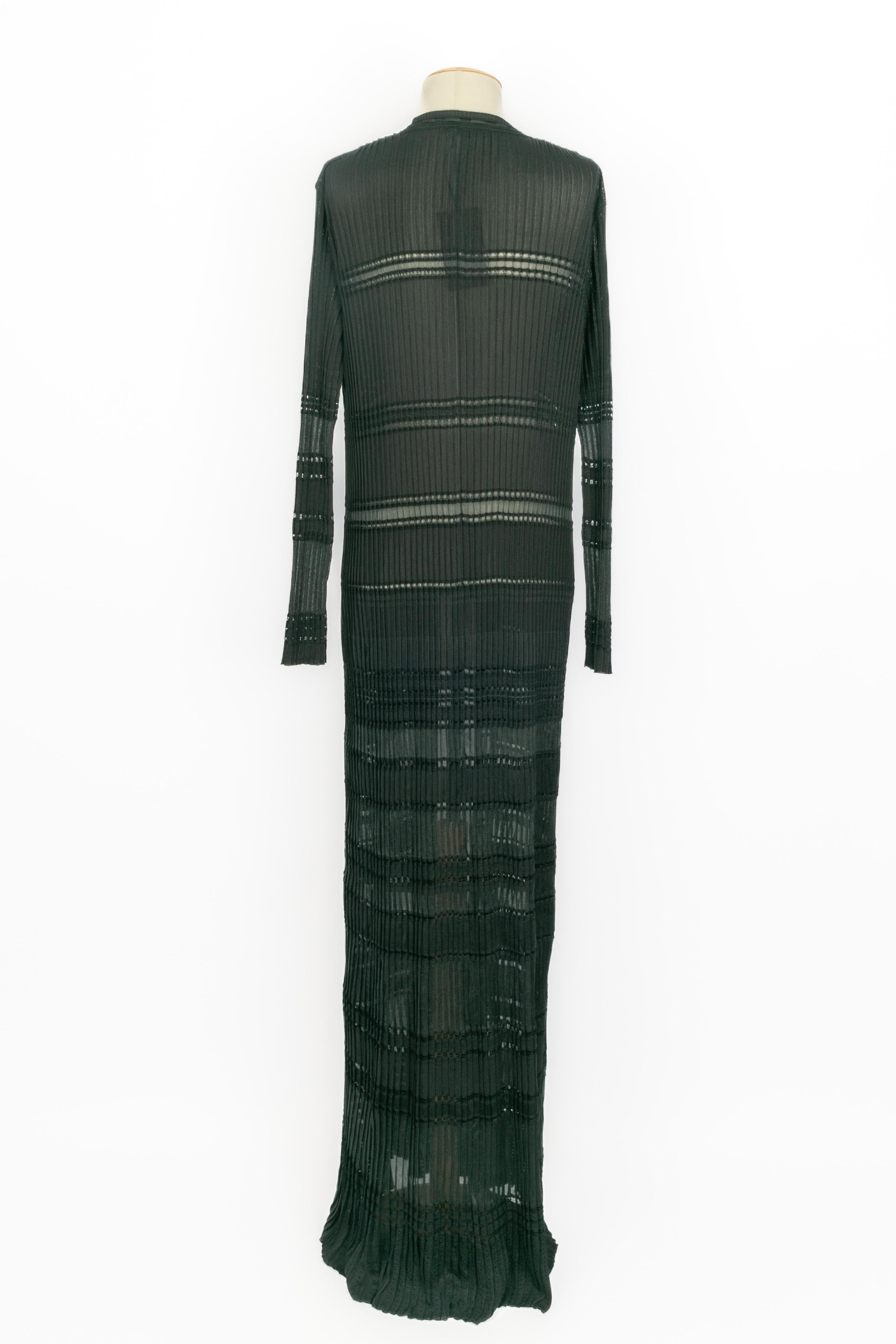 Roberto Cavalli lange schwarze Strickjacke Frühjahr 2015 im Angebot 1
