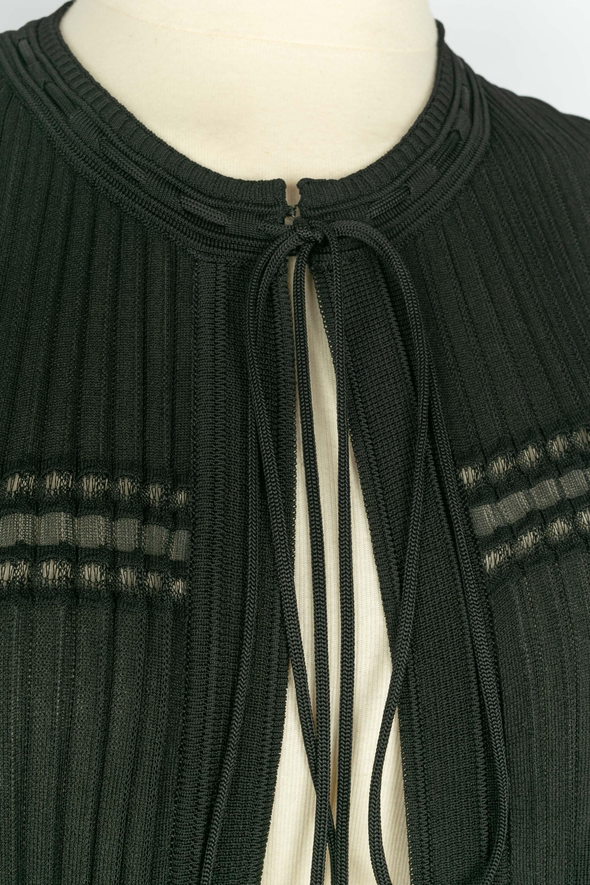 Roberto Cavalli lange schwarze Strickjacke Frühjahr 2015 im Angebot 4