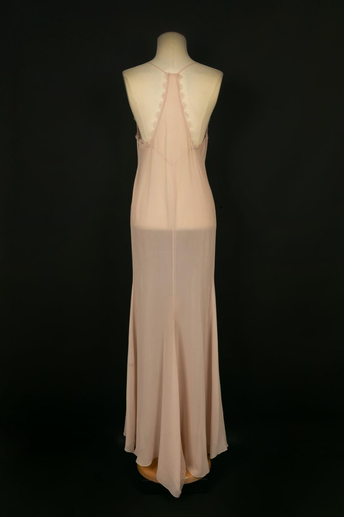 Roberto Cavalli Long Pink Tie-And-Dye Dress For Sale 6