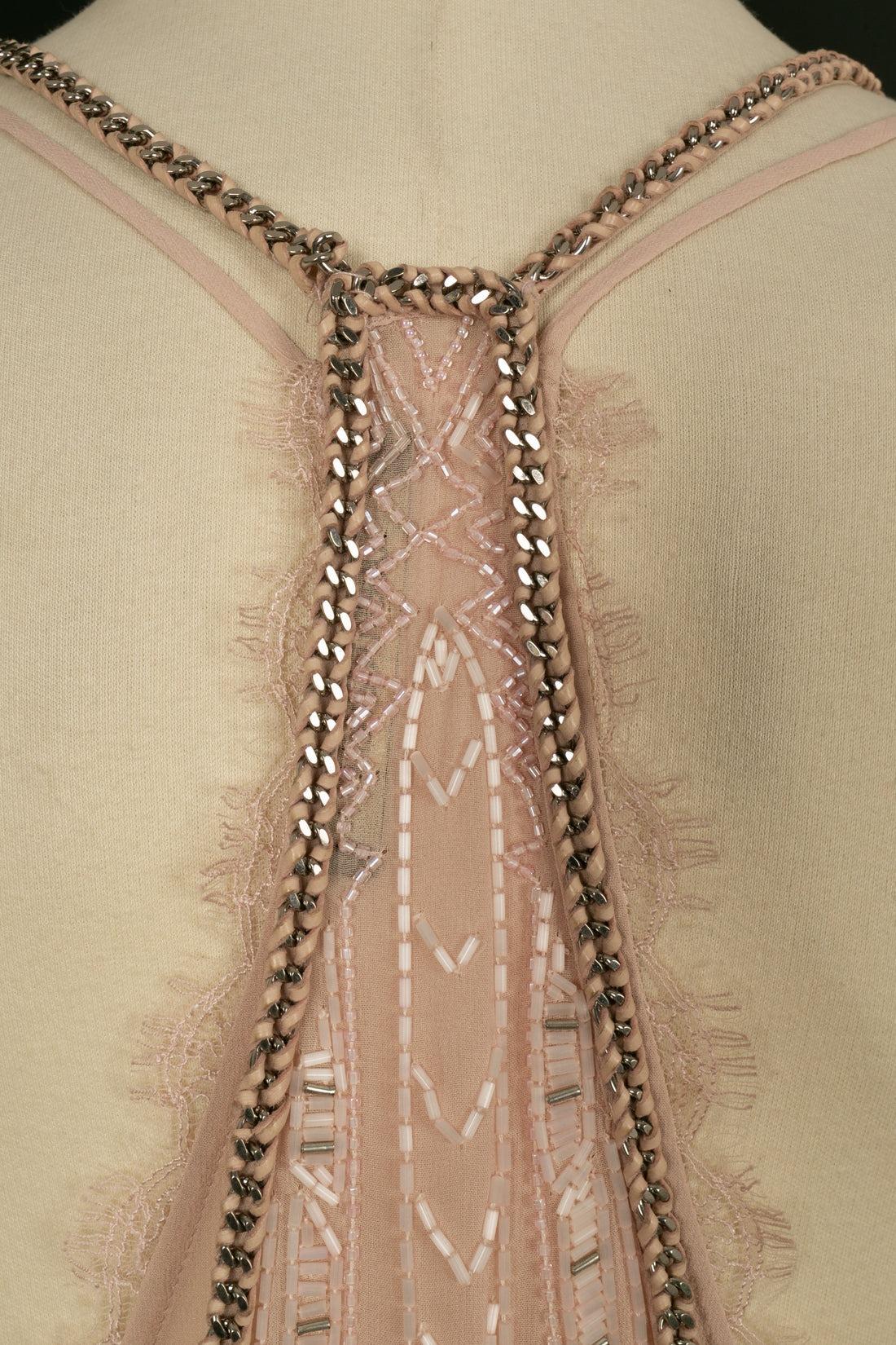 Roberto Cavalli Long Pink Tie-And-Dye Dress For Sale 4