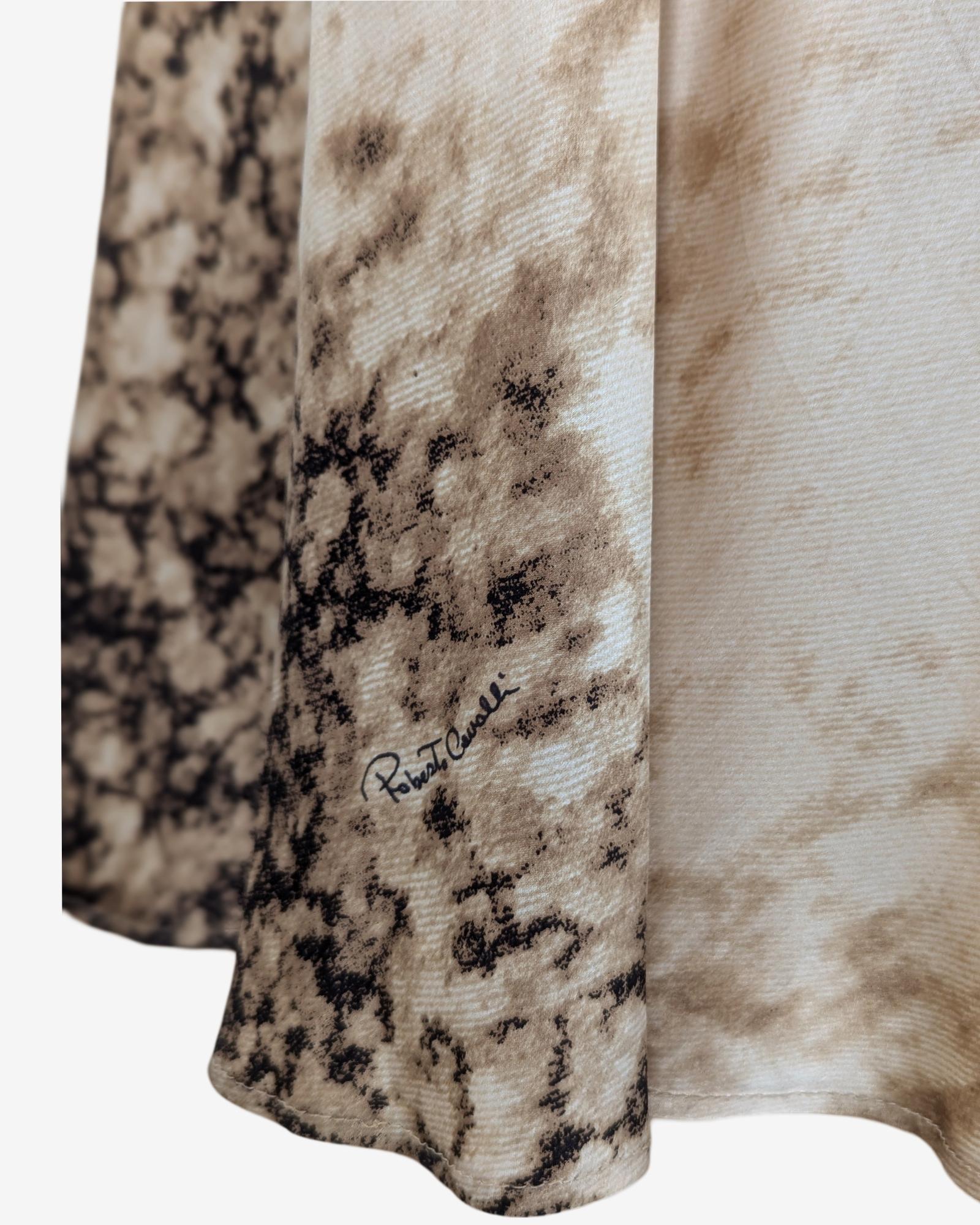 Roberto Cavalli, robe longue en soie en forme de guépard, automne-hiver 2001 en vente 5