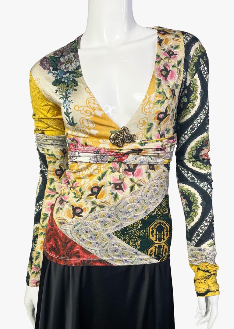 Top a maniche lunghe Roberto Cavalli in vendita su 1stDibs Italia