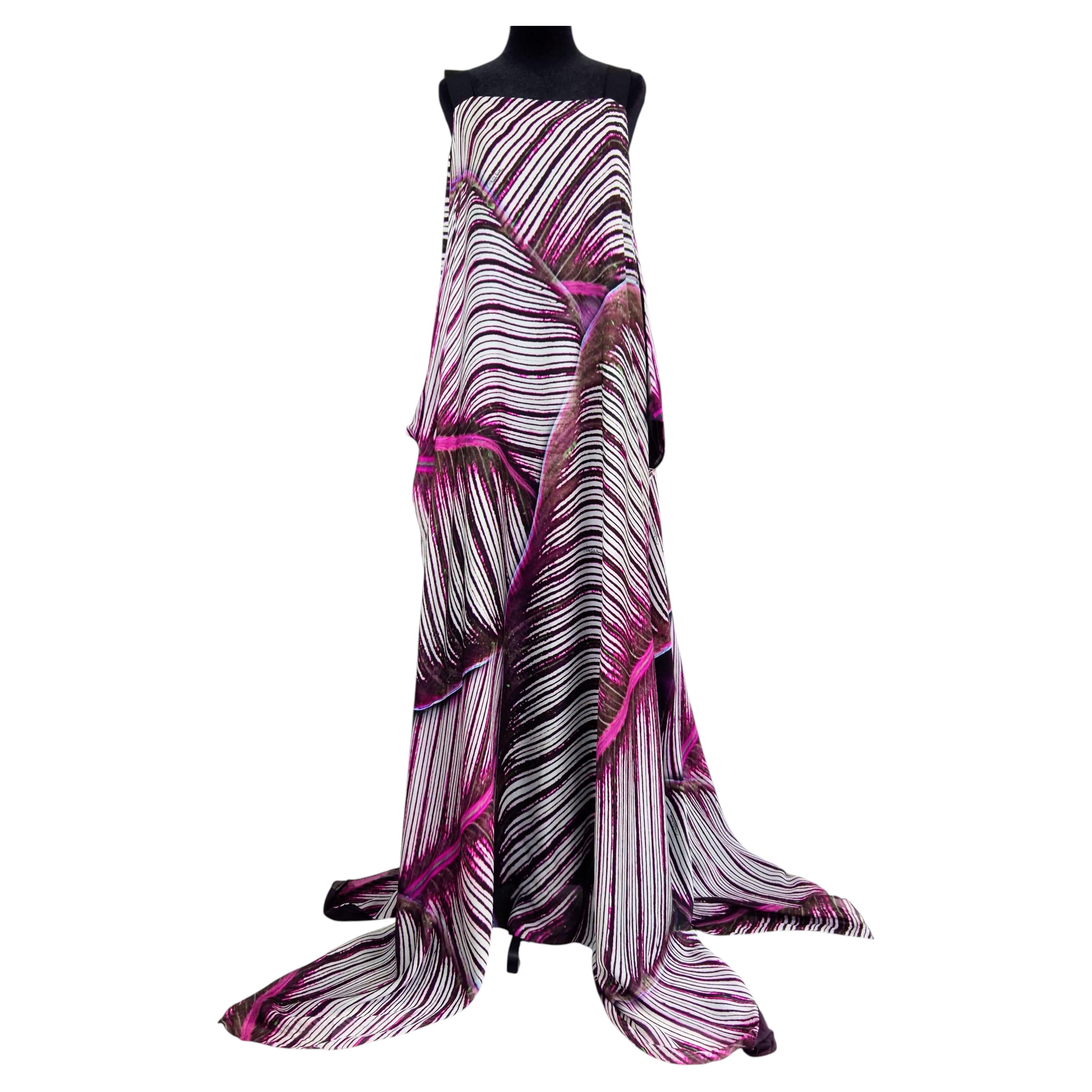 Roberto Cavalli maxi vestido de noche de seda 2000s