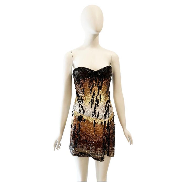 Robe Mini Vintage Roberto Cavalli - Taille S, Multicolore - Neuf Sans étiquettes