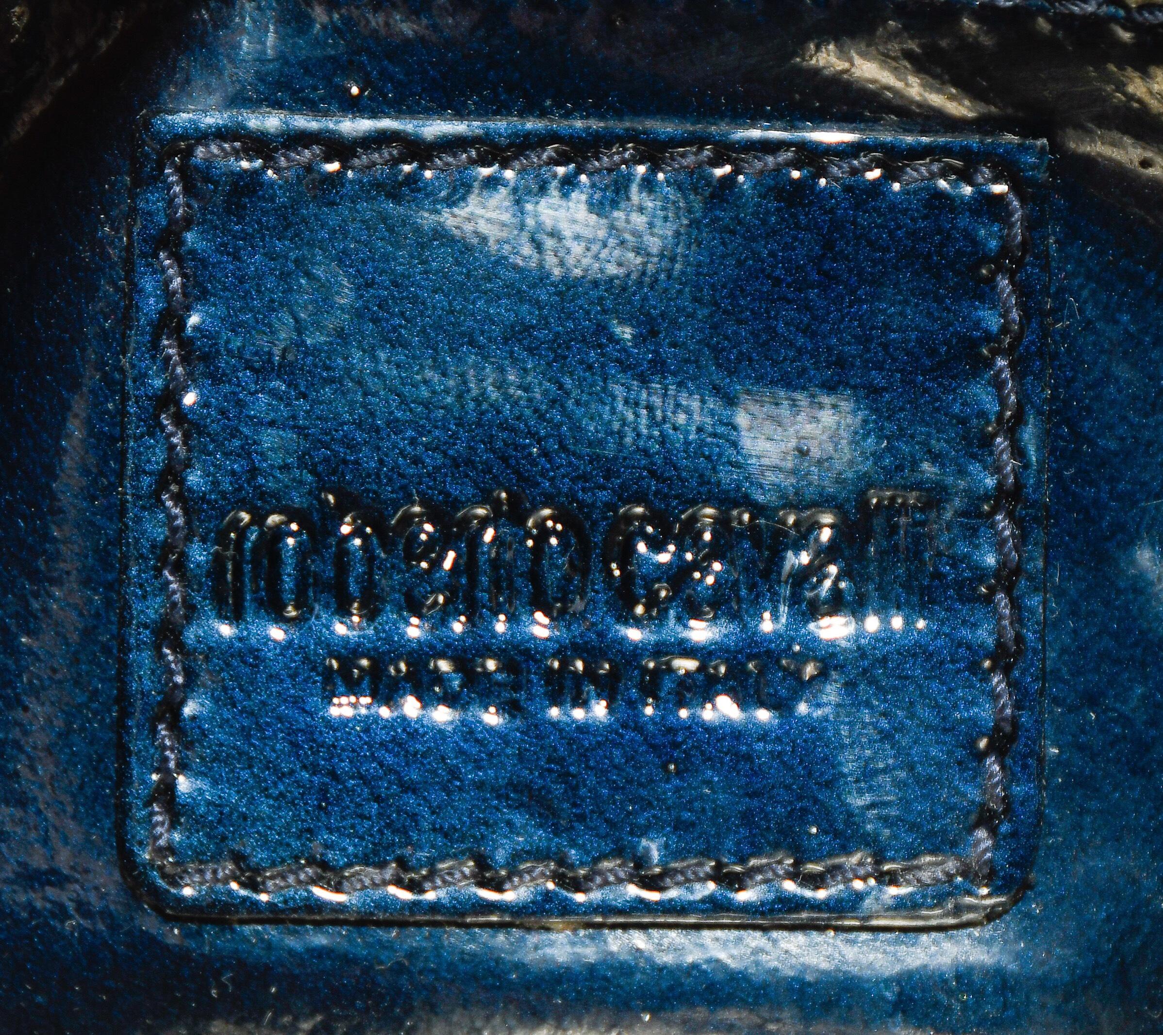 Roberto Cavalli Midnight Blue Velvet Pochette Clutch Bag 4