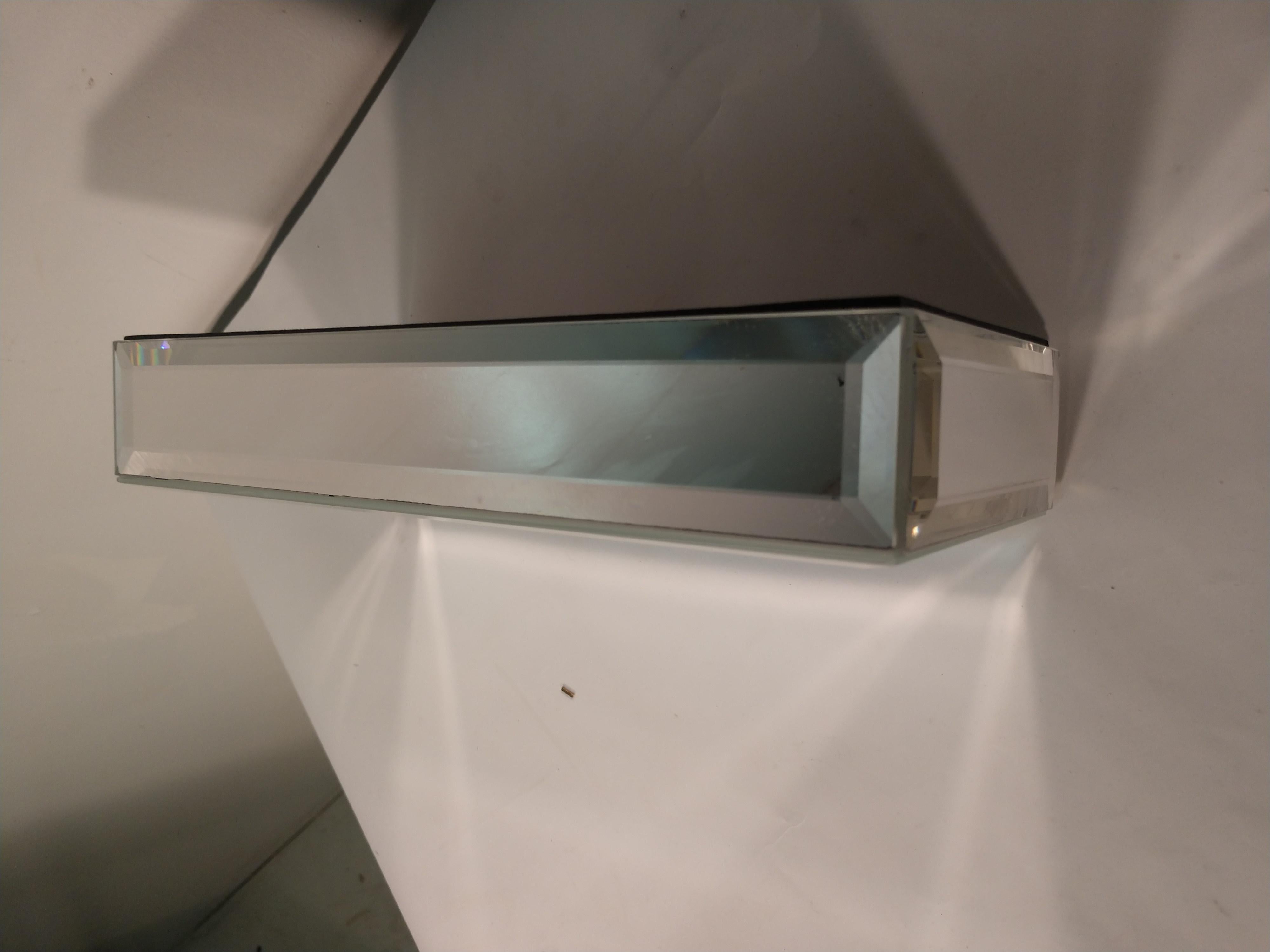 Roberto Cavalli Verspiegelte Präsentationsboxen aus abgeschrägtem Glas (Hollywood Regency) im Angebot