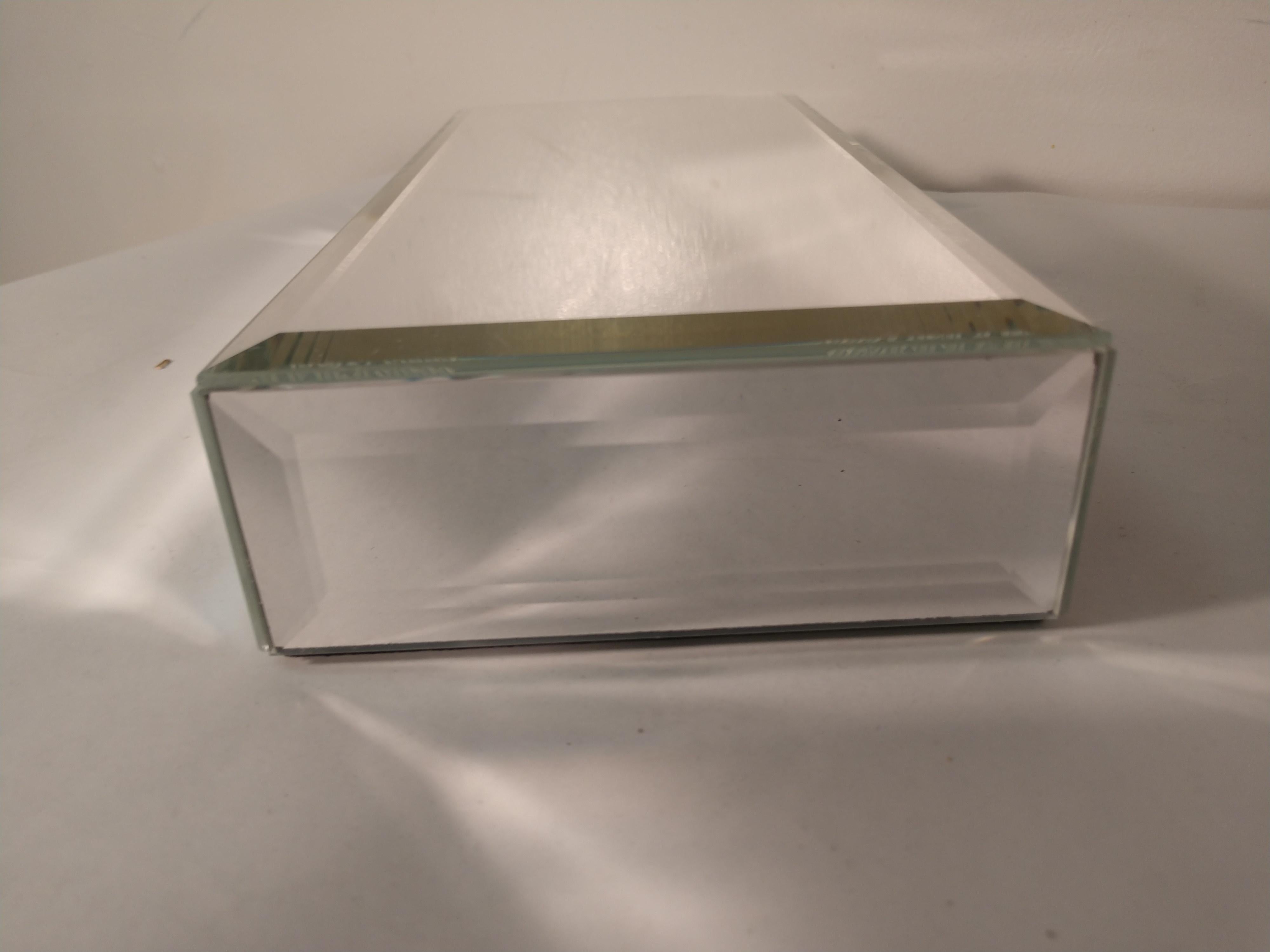 Italian Roberto Cavalli Mirrored Display Boxes Beveled Glass For Sale
