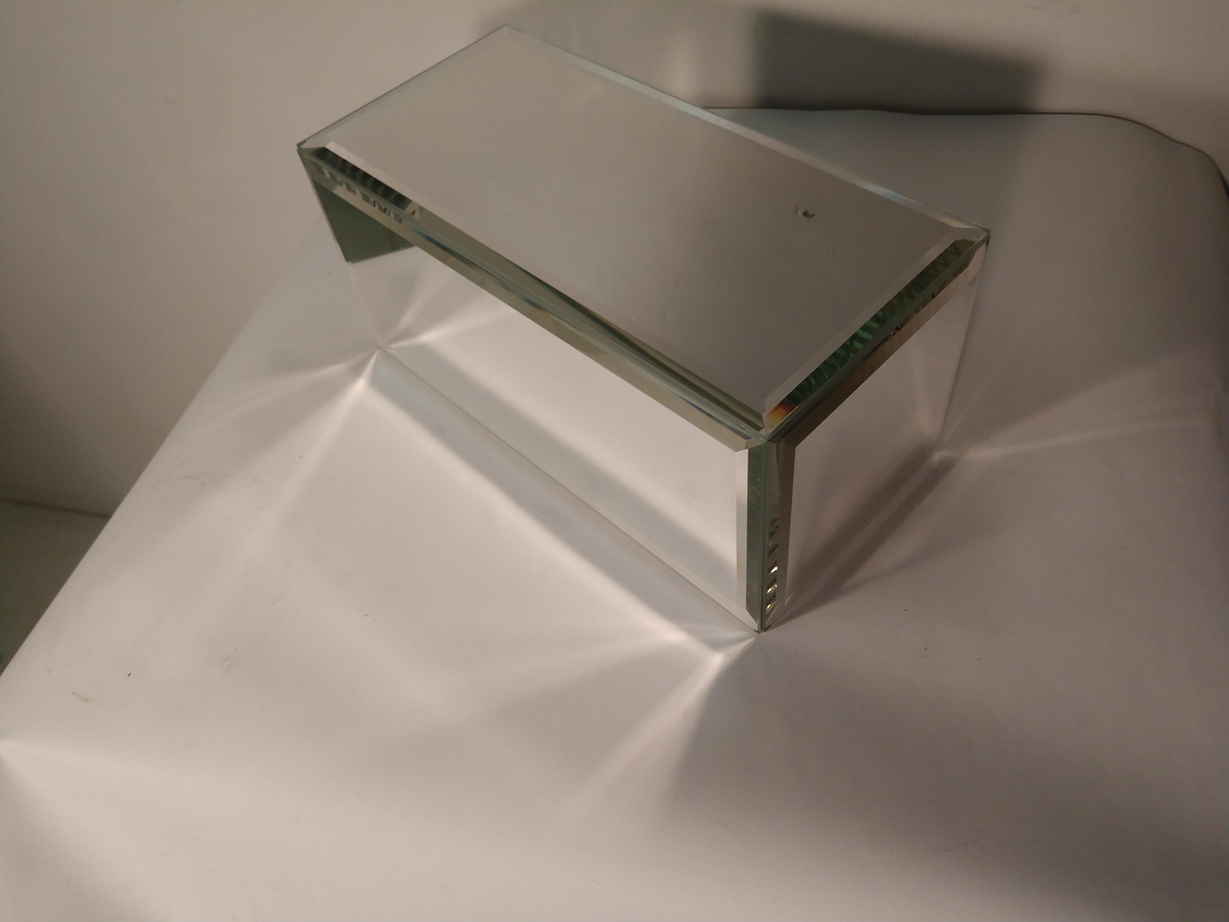 Contemporary Roberto Cavalli Mirrored Display Boxes with Beveled Glass Multiples Available