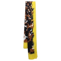Roberto Cavalli Multicolor Camouflage Print Silk Shawl
