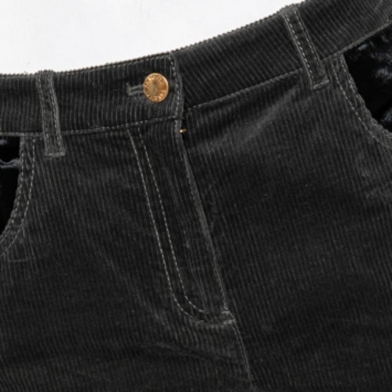 Women's Roberto Cavalli Multicolor Denim Patch Detail Corduroy Pants M For Sale
